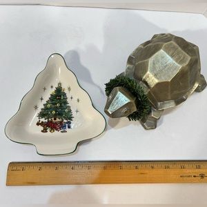 🐢REMOVING LISTING 1/5/26🐢VNTG.  ‘TIS THE SEASON’ TREE TRINKET TRAY/DISH-MALAYSIA